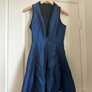 Tibi Zip Up Mini Jacquard Dress